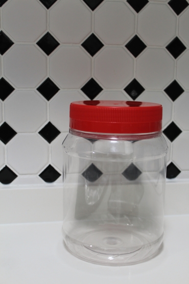 Before - Big container with red lid